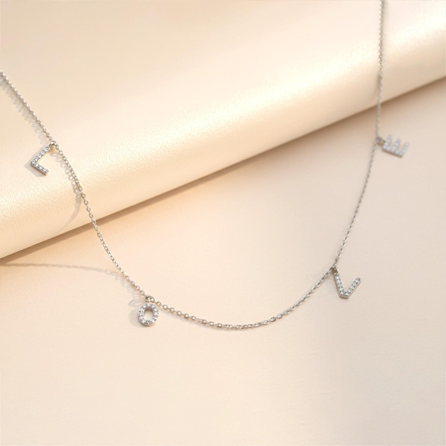 Silver LOVE Charms Necklace