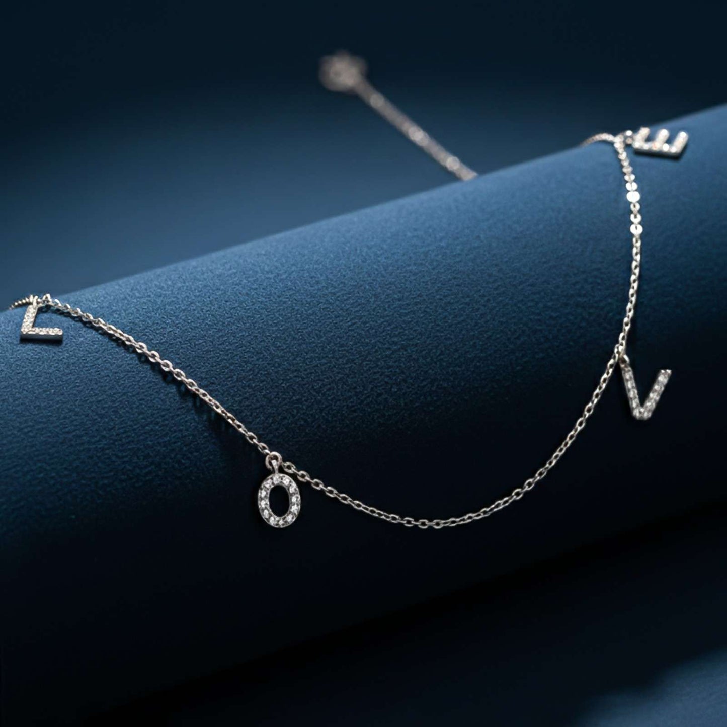 Silver LOVE Charms Necklace