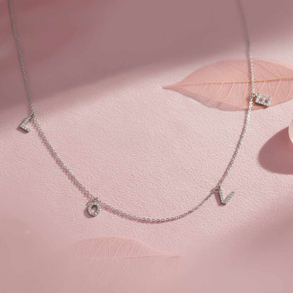 Silver LOVE Charms Necklace