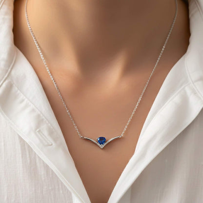 Silver Chevron Women's Necklace