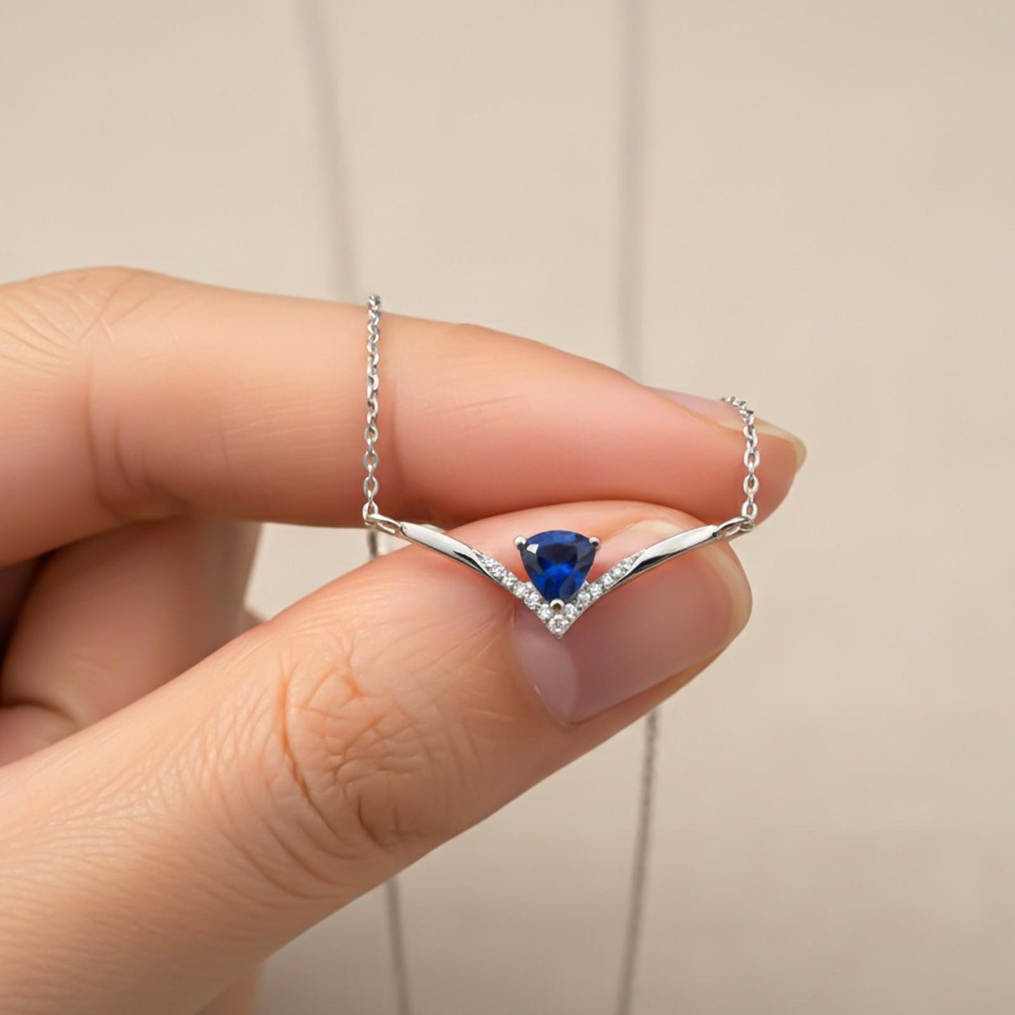 Silver Chevron Women's Necklace