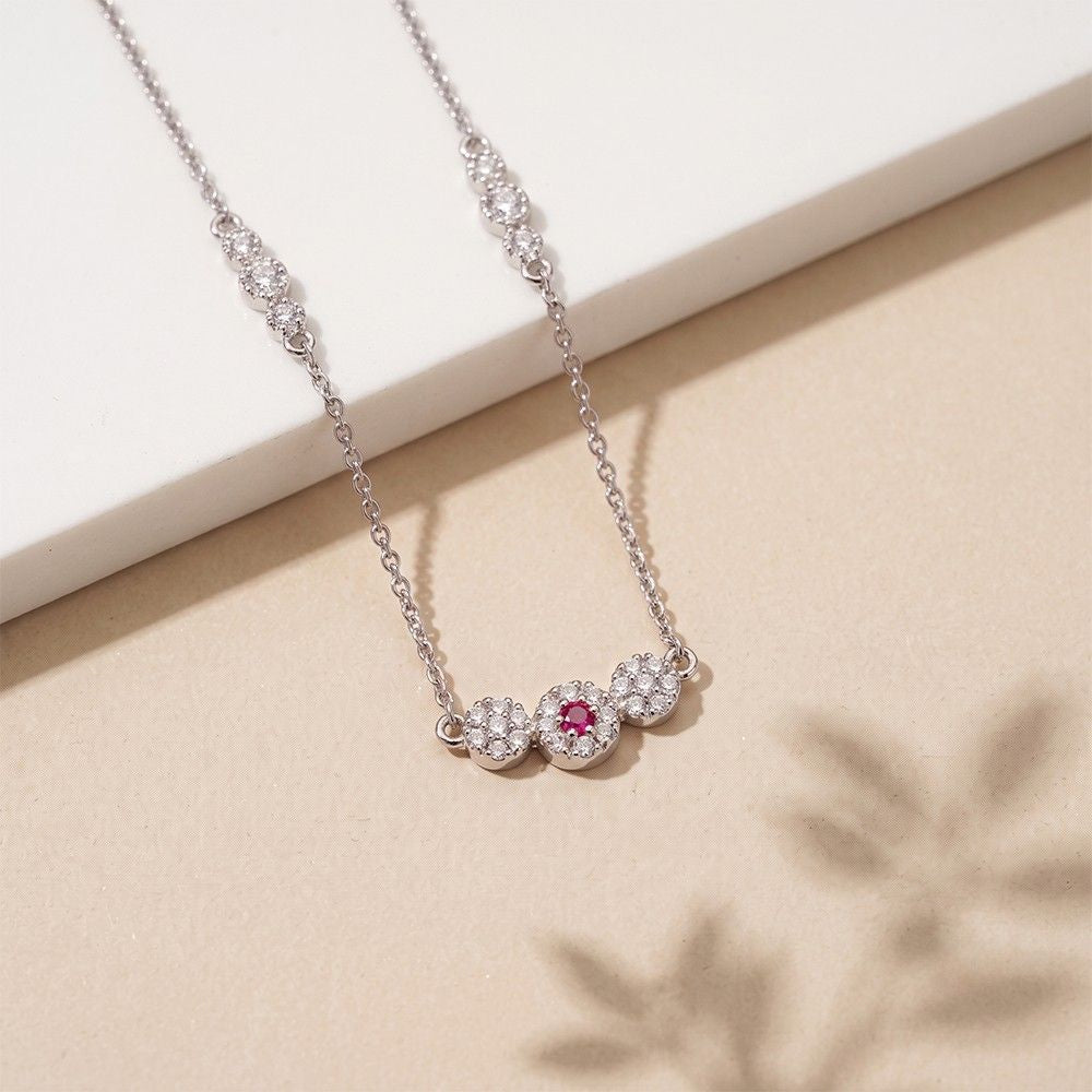 Silver Cluster Charm Necklace