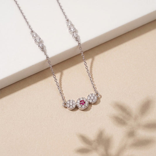 Silver Cluster Charm Necklace