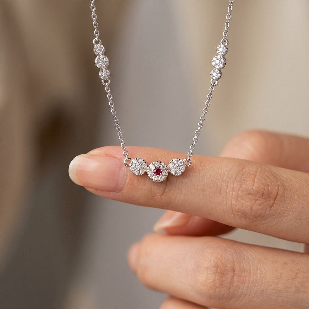 Silver Cluster Charm Necklace