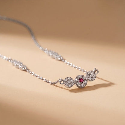 Silver Cluster Charm Necklace