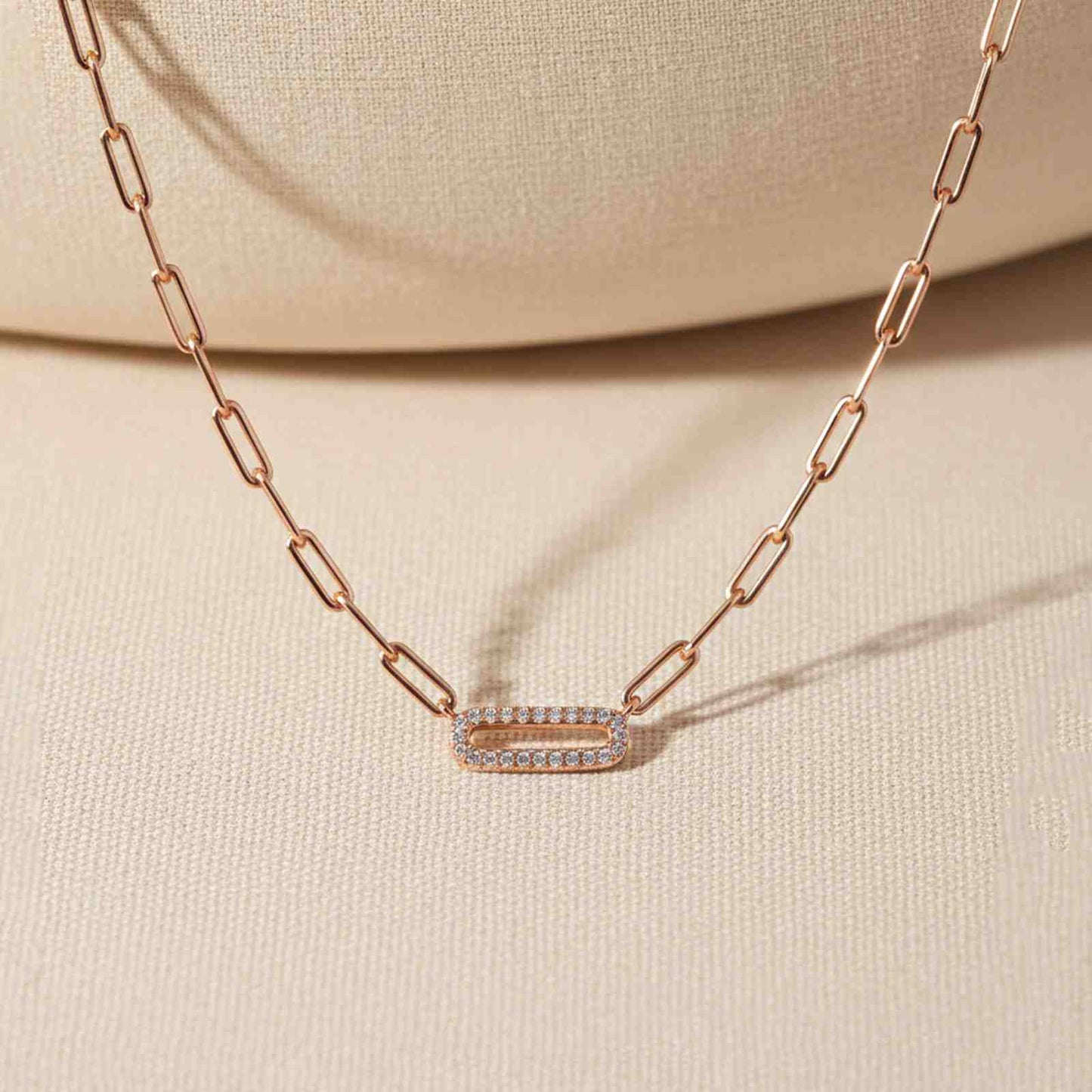 Rose Gold Paperclip Necklace
