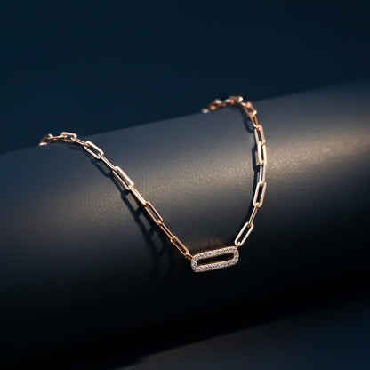 Rose Gold Paperclip Necklace