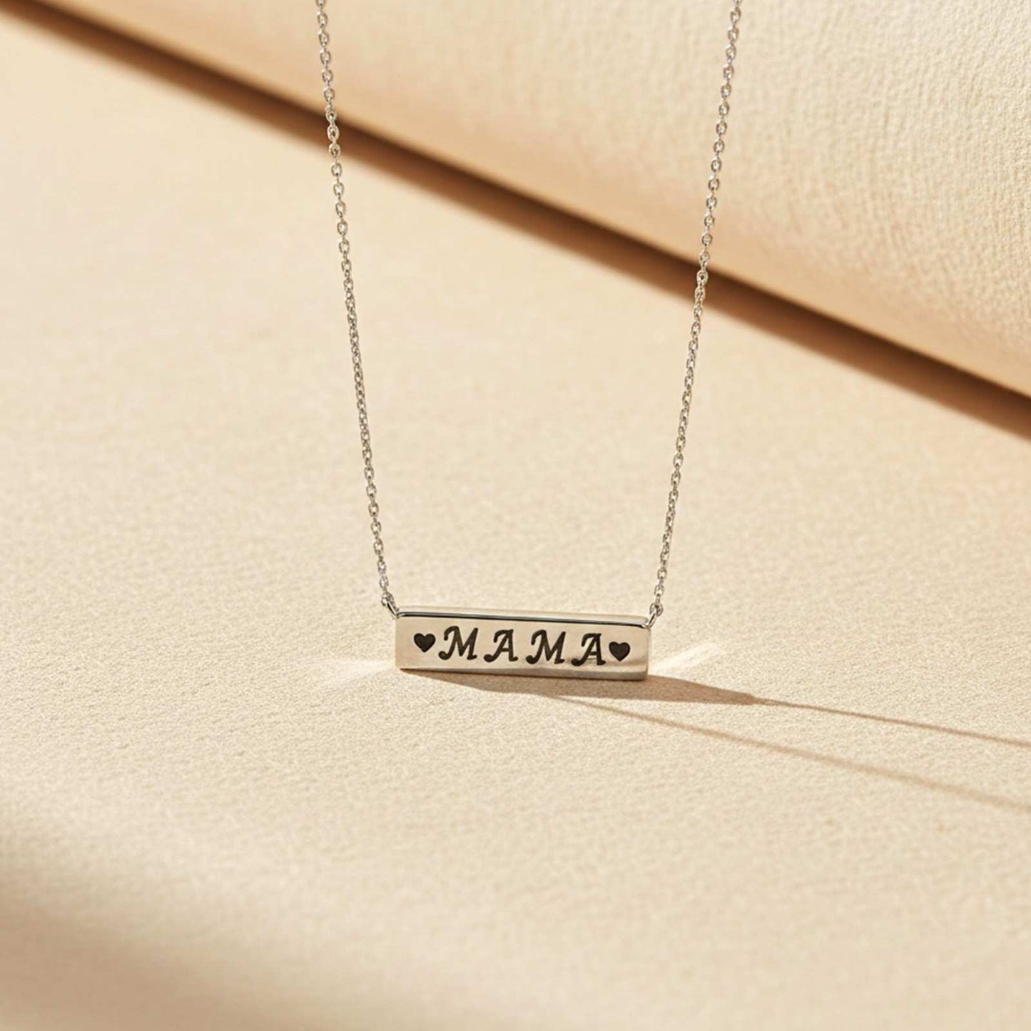 Silver MAMA (Mom) Necklace For Mother's