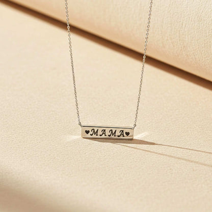 Silver MAMA (Mom) Necklace For Mother's