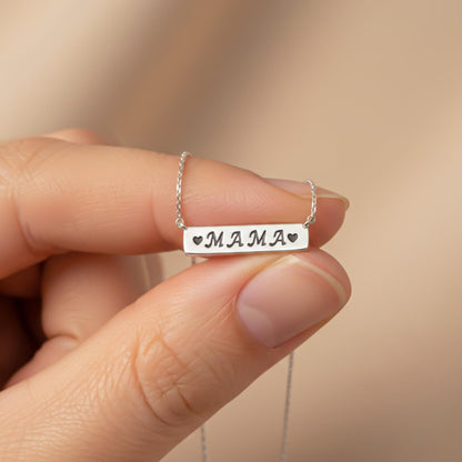 Silver MAMA (Mom) Necklace For Mother's