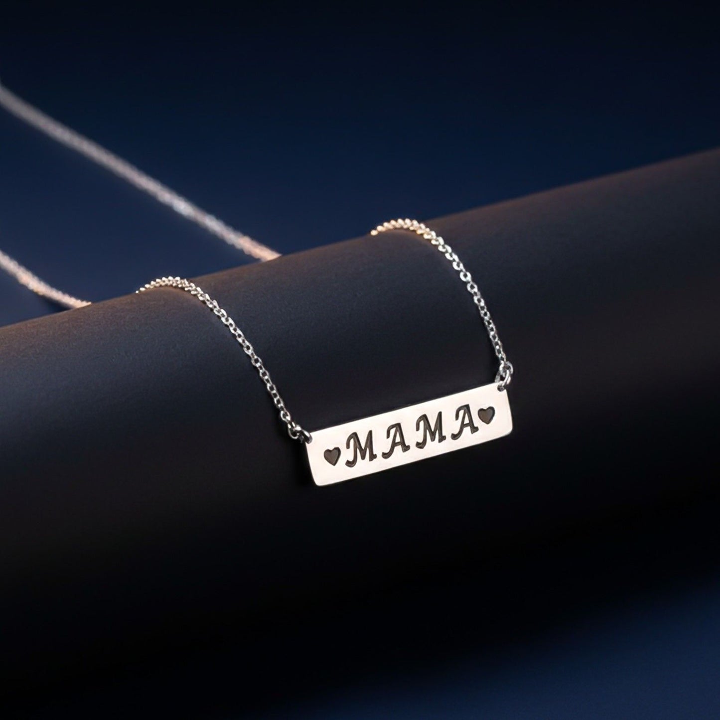 Silver MAMA (Mom) Necklace For Mother's