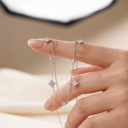 Silver Minimal Dainty Charm Necklace
