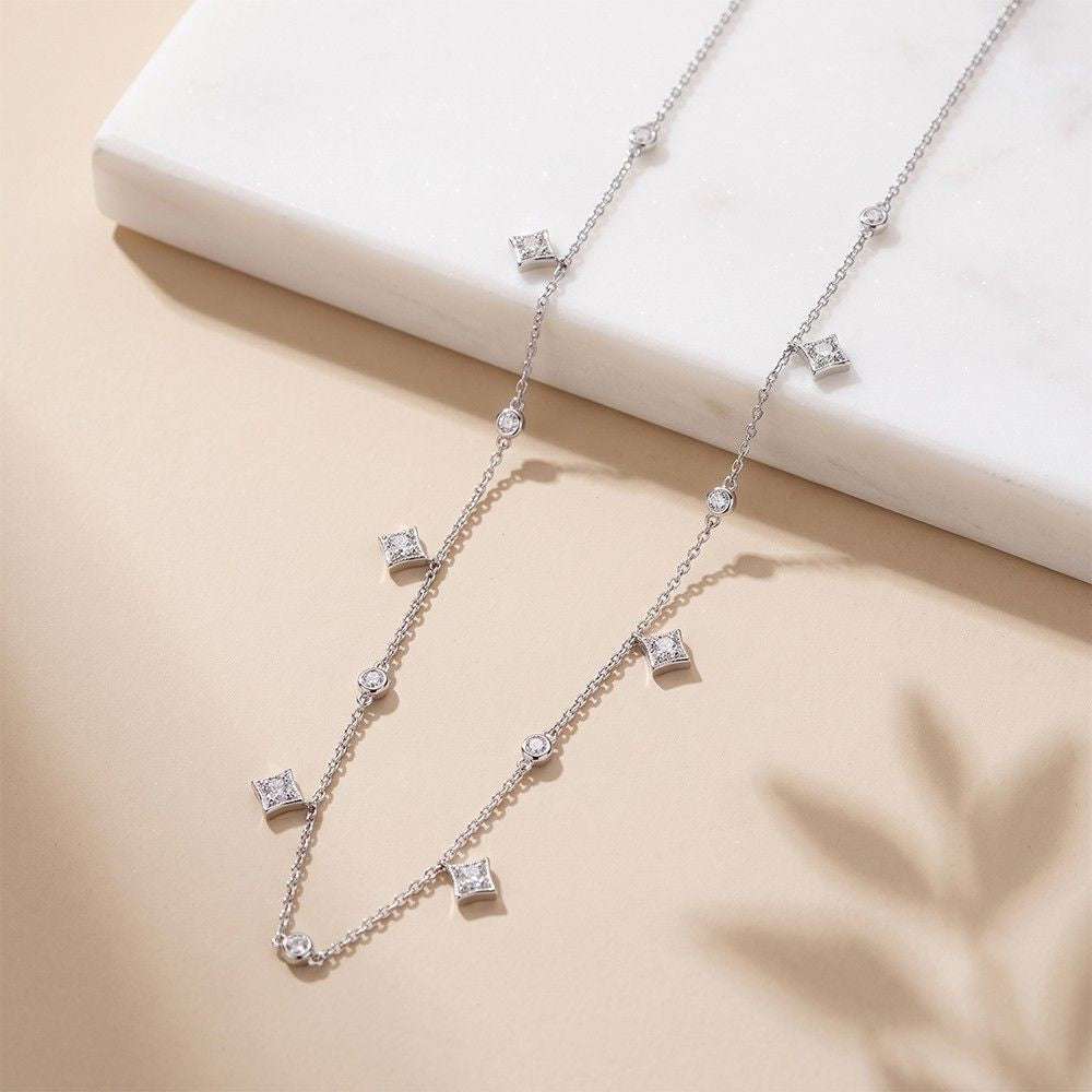 Silver Minimal Dainty Charm Necklace