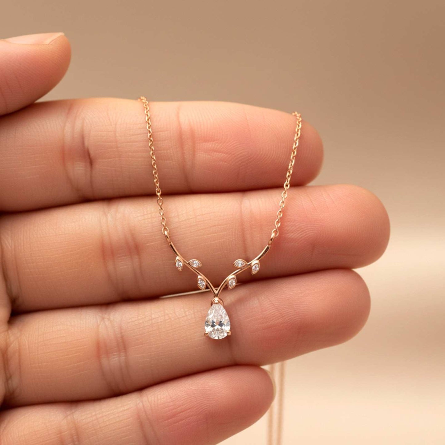 Rose Gold Italian Link Chain Necklace