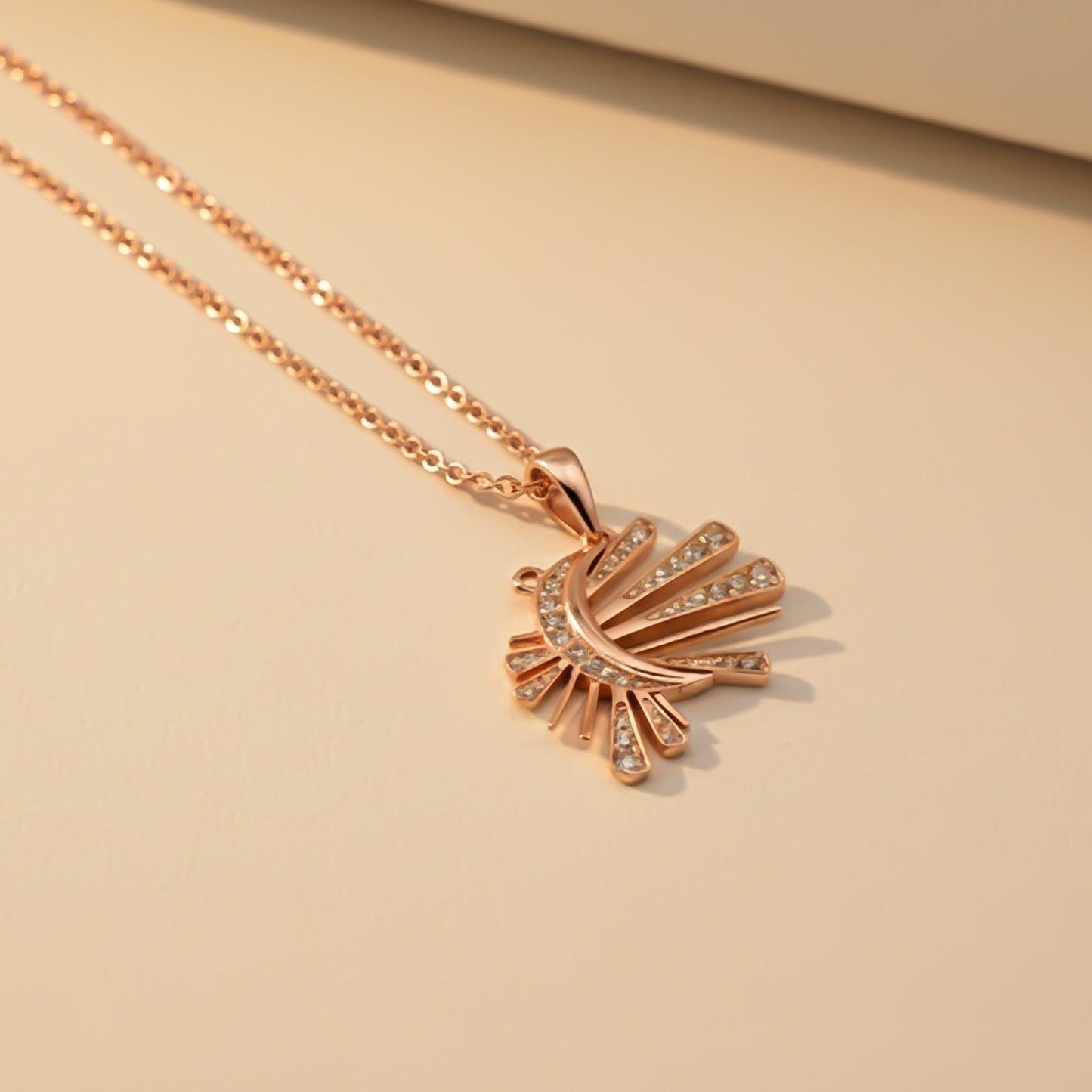 Silver Celestial Sunburst Pendant Necklace
