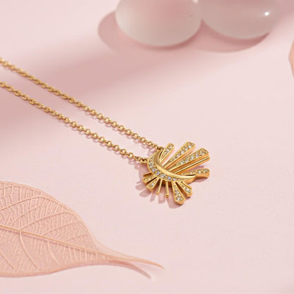 Silver Celestial Sunburst Pendant Necklace