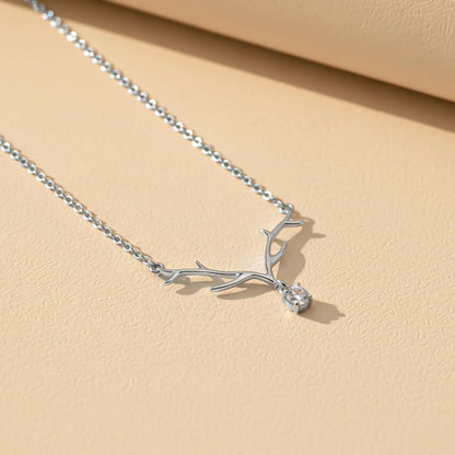 Silver Branch Spark Pendant Necklace