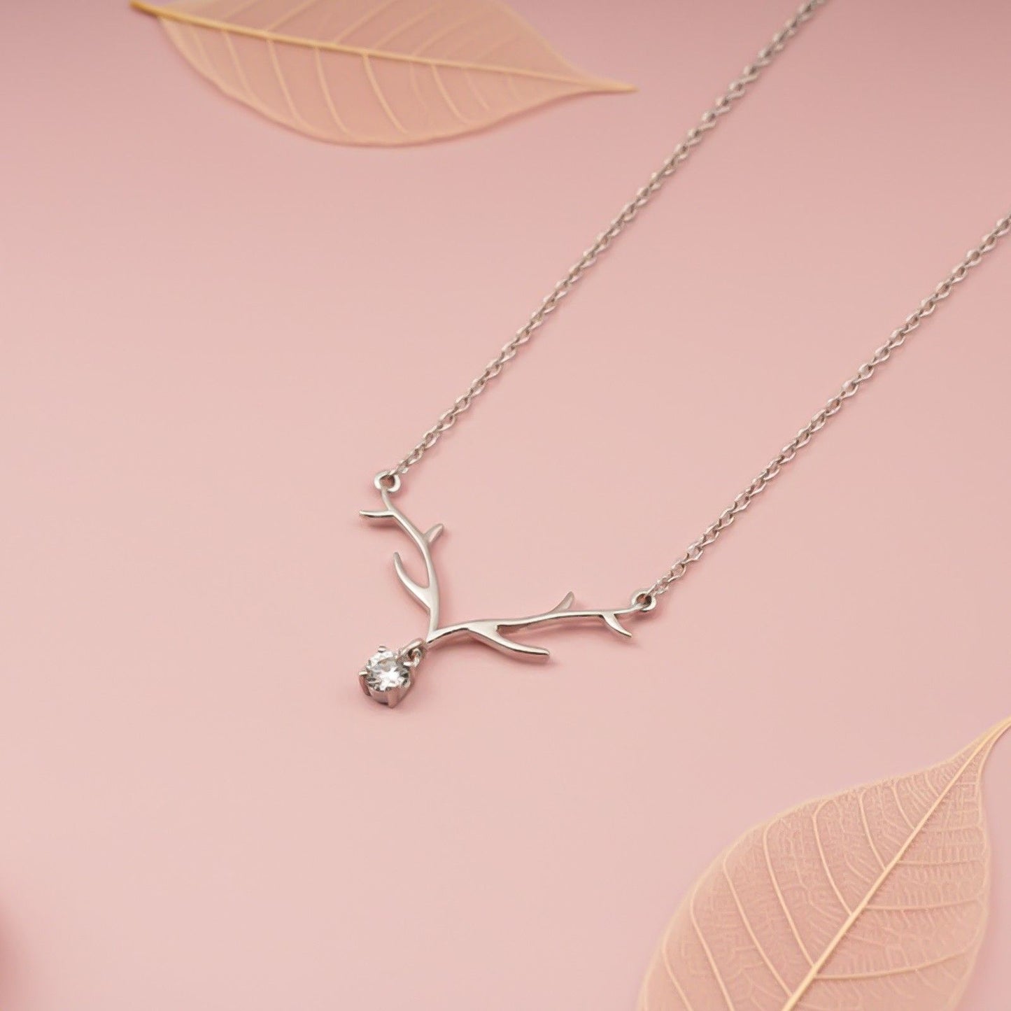 Silver Branch Spark Pendant Necklace