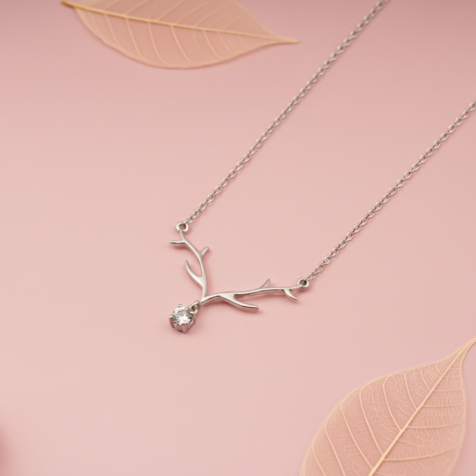 Silver Branch Spark Pendant Necklace