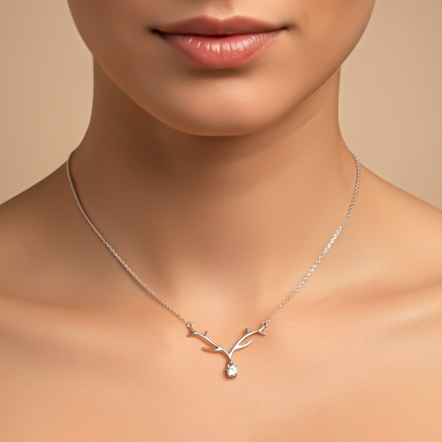 Silver Branch Spark Pendant Necklace