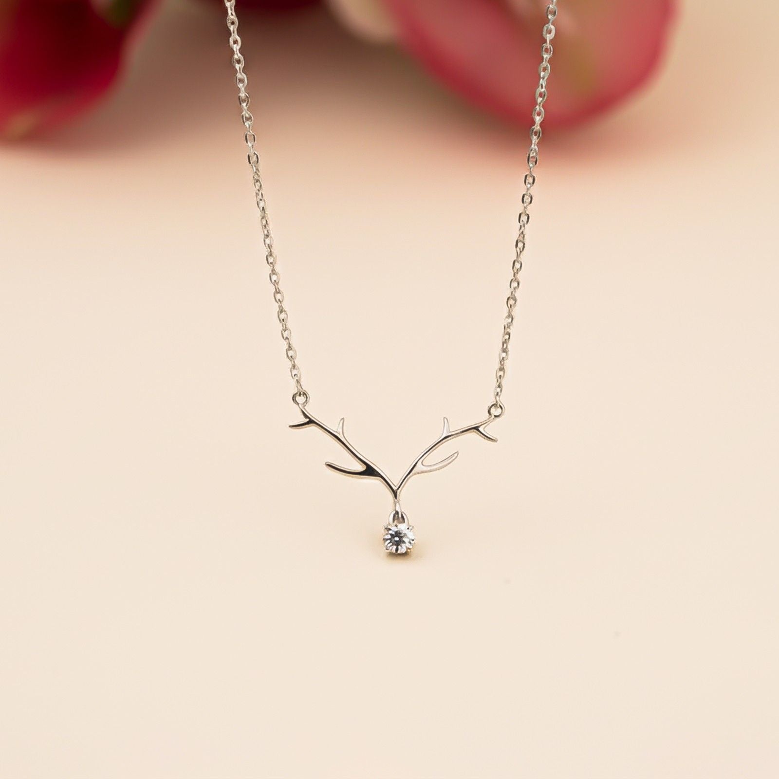 Silver Branch Spark Pendant Necklace
