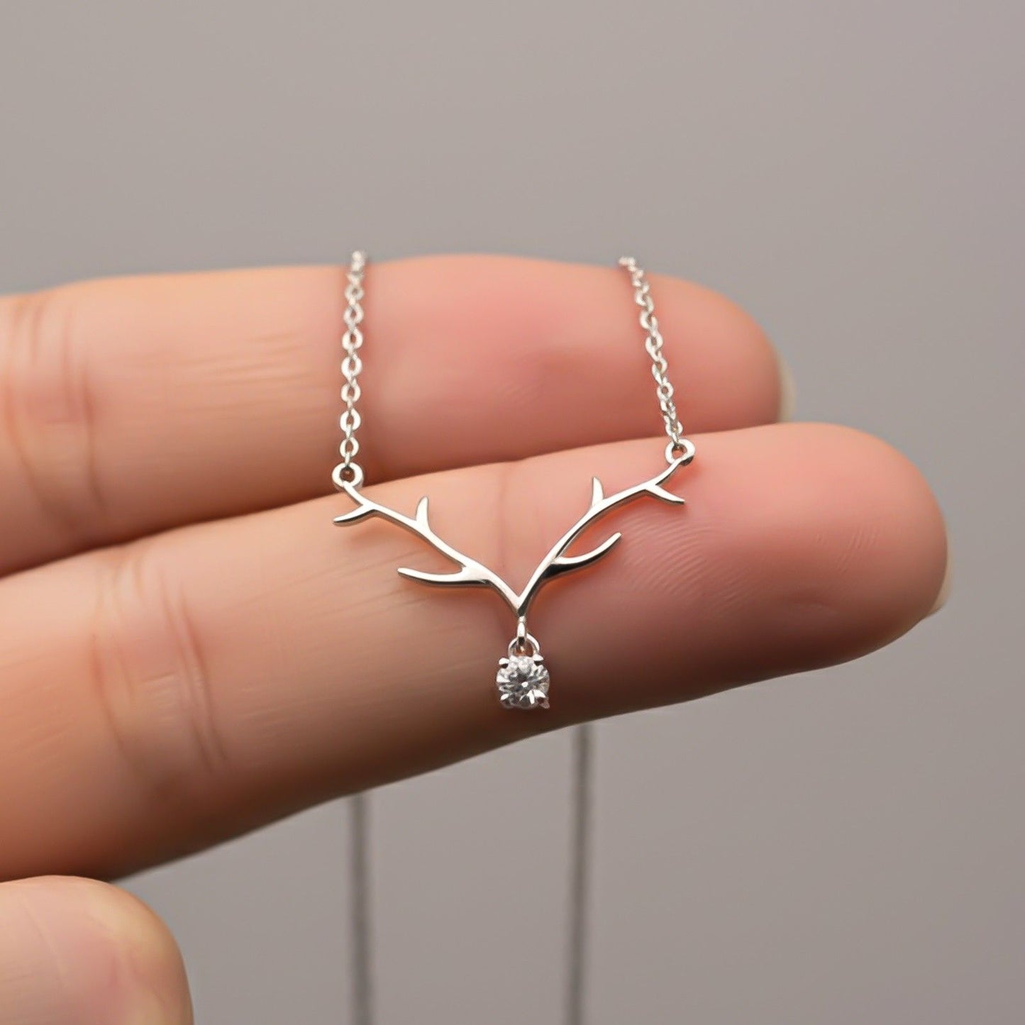 Silver Branch Spark Pendant Necklace