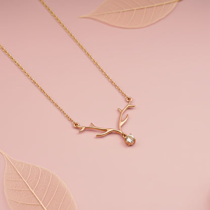 Silver Branch Spark Pendant Necklace