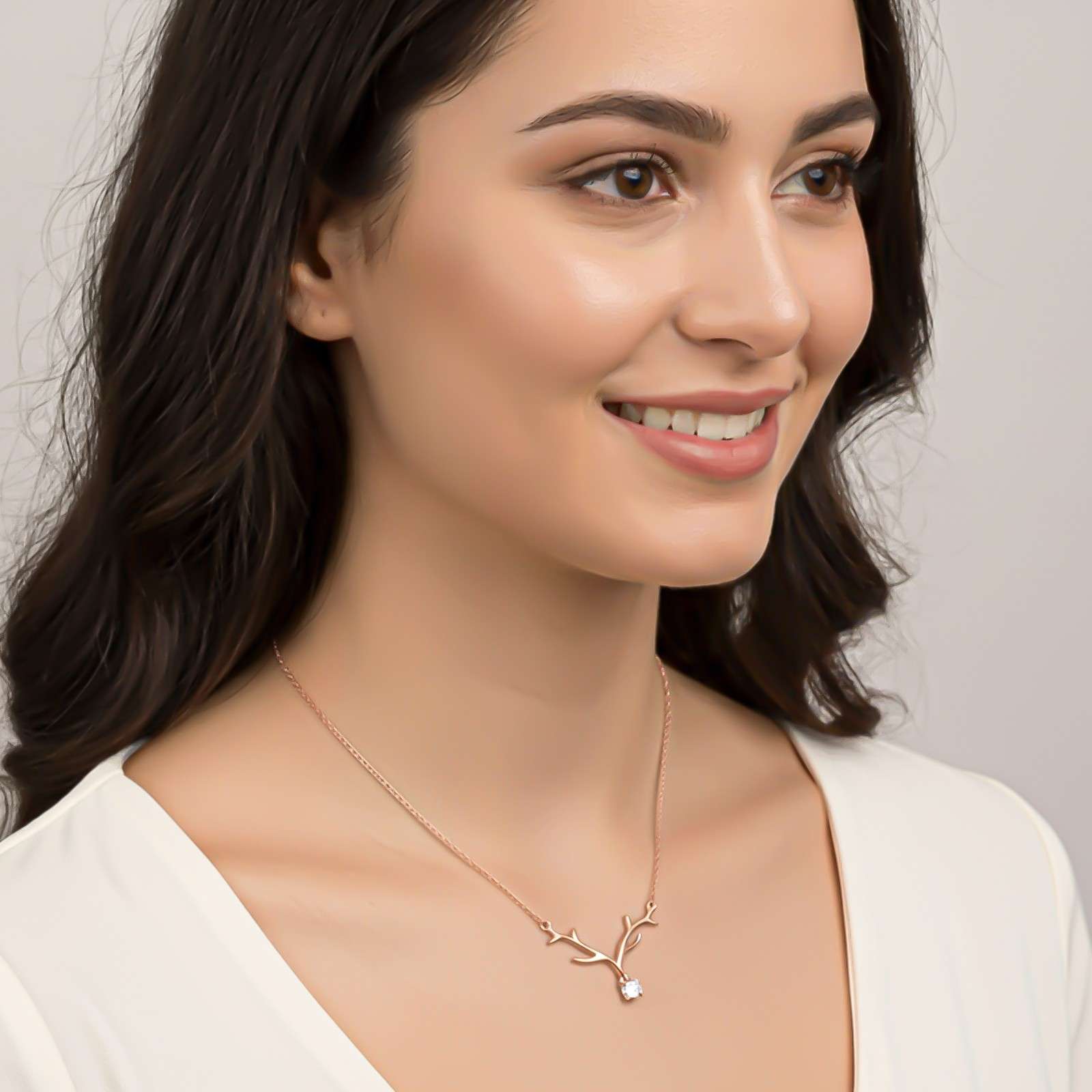 Silver Branch Spark Pendant Necklace