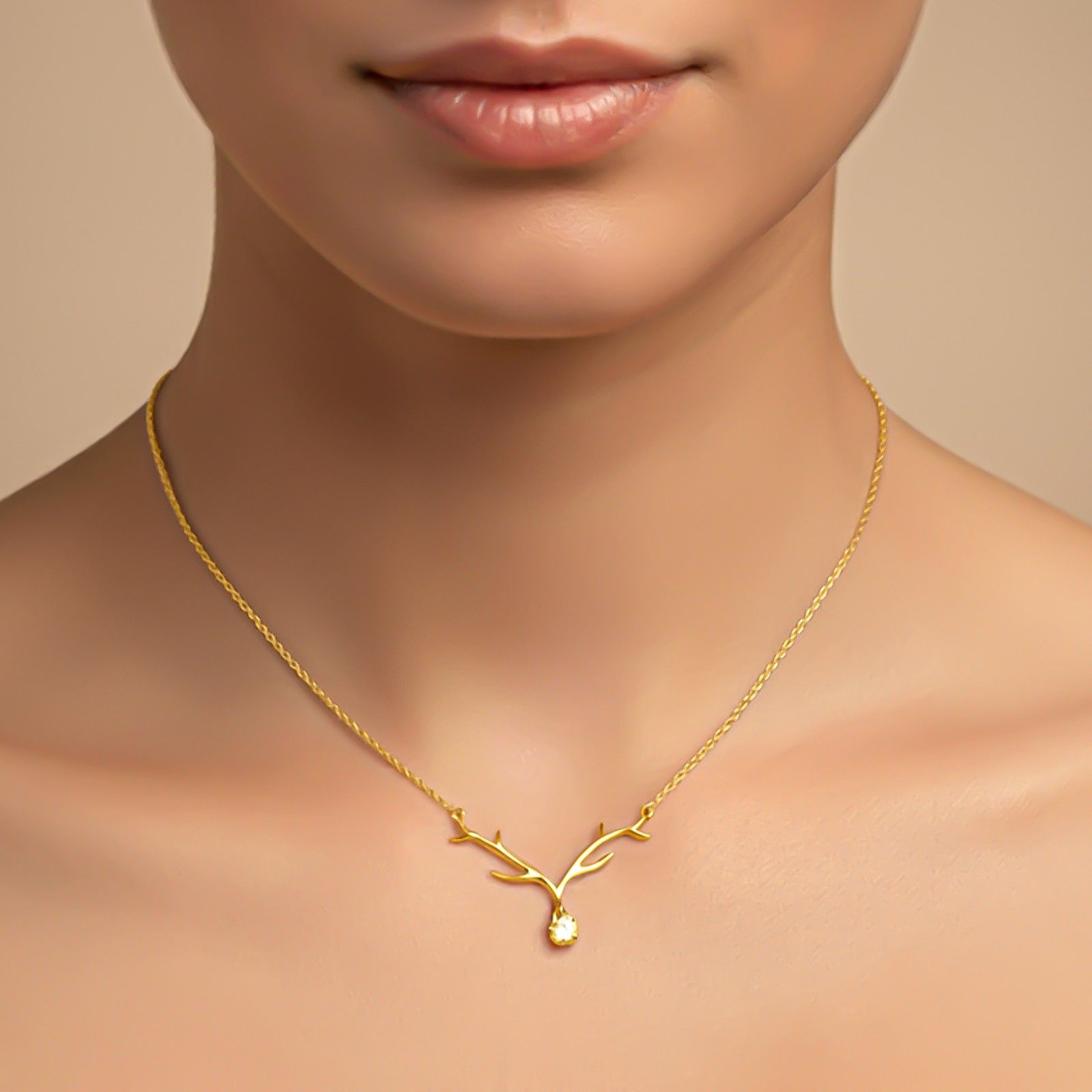 Silver Branch Spark Pendant Necklace