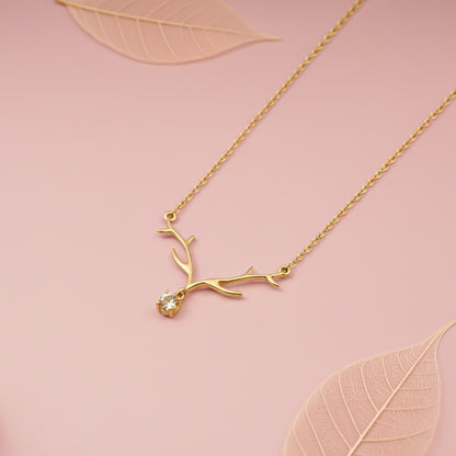 Silver Branch Spark Pendant Necklace