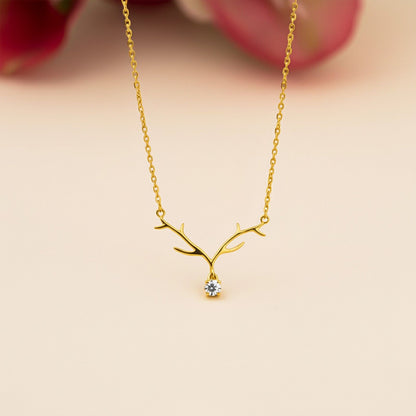 Silver Branch Spark Pendant Necklace