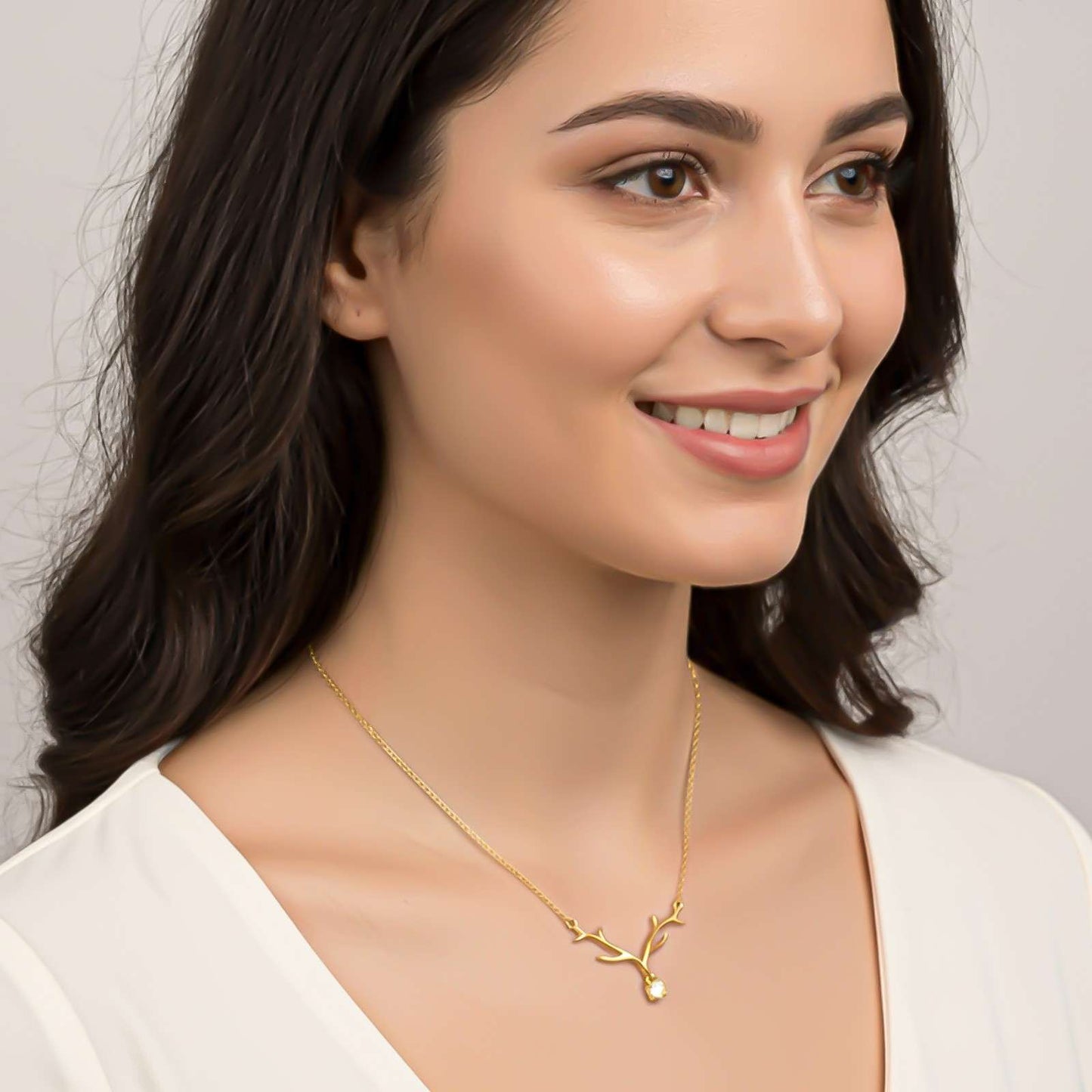 Silver Branch Spark Pendant Necklace