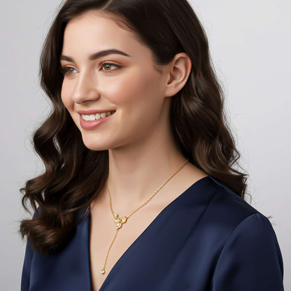 Silver Geometric Honeycomb Drop Necklace