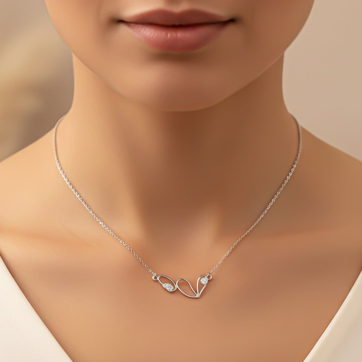Silver Infinity Romantic Sparkle Necklace