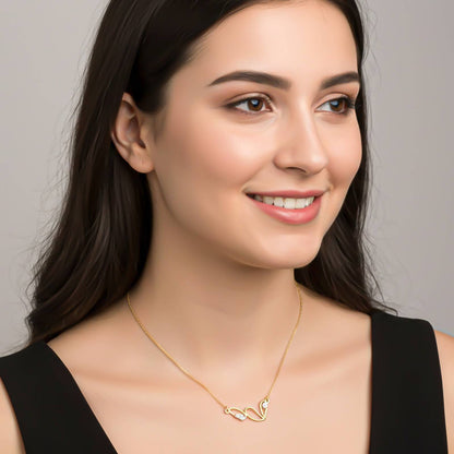 Silver Infinity Romantic Sparkle Necklace