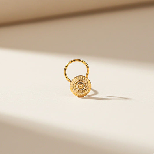 Golden Vintage Style Nose Stud
