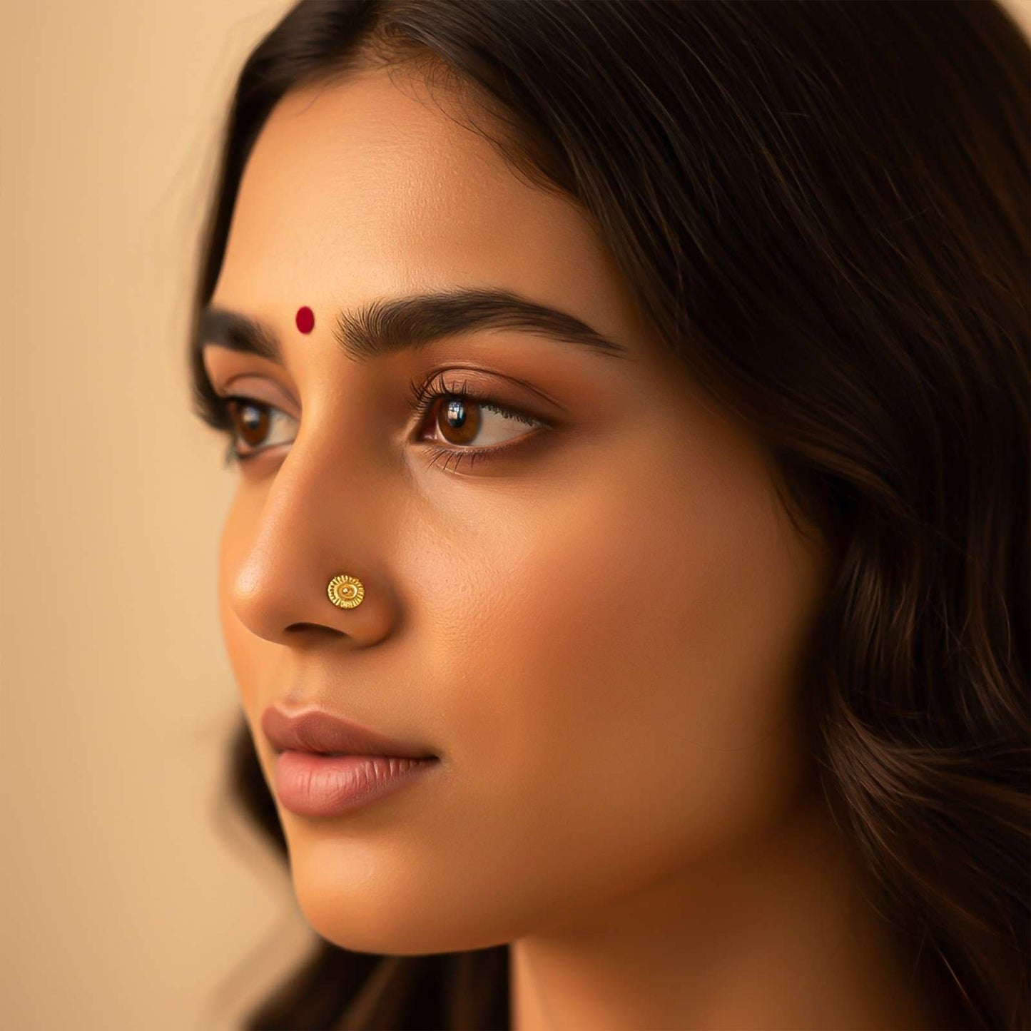 Golden Vintage Style Nose Stud
