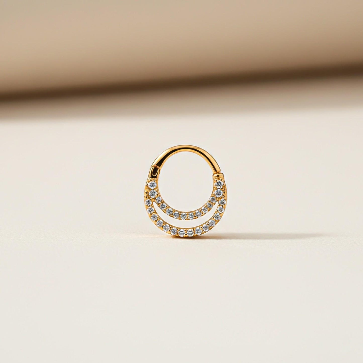 Swis Zircon Double Bar Nose Pin