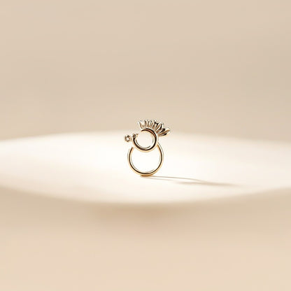 Silver Peacock Nose Pin for Women