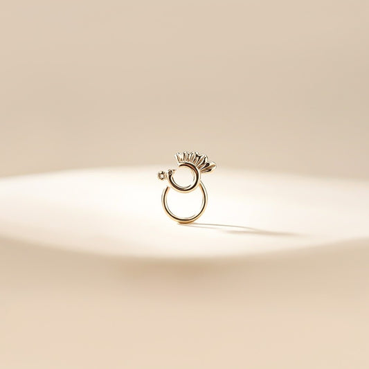 Silver Peacock Nose Pin for Women