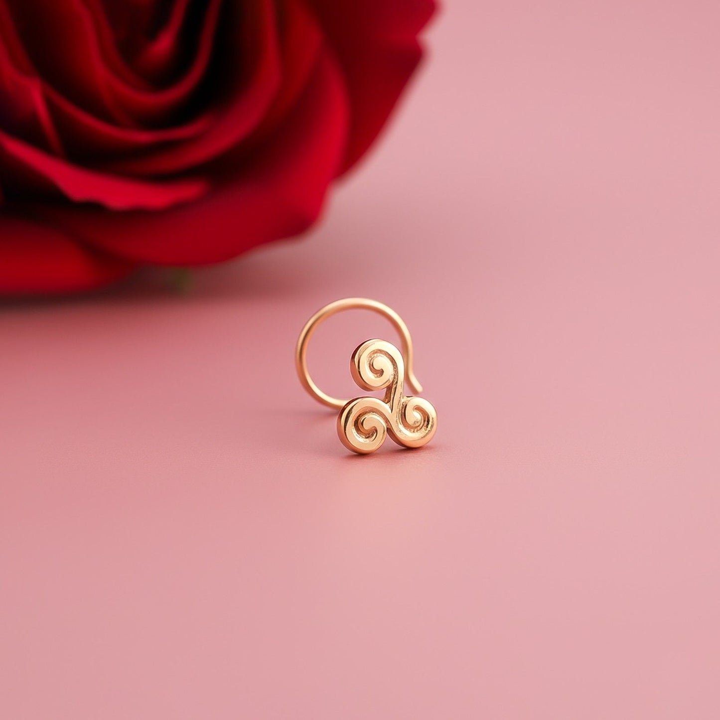 Triskelion Symbol Theme Nose Pin