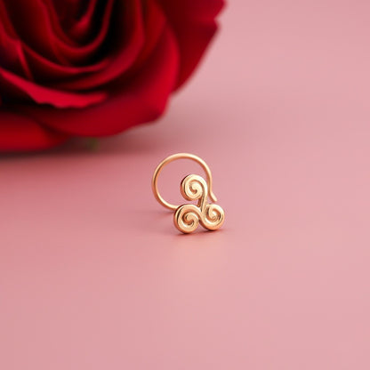 Triskelion Symbol Theme Nose Pin
