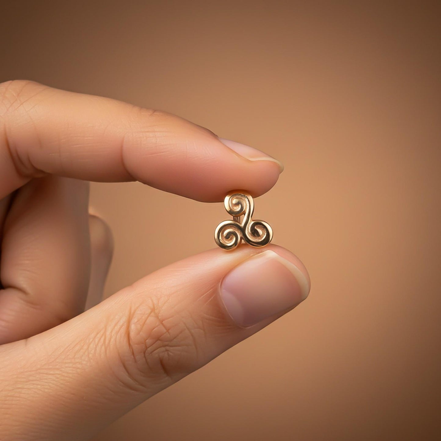 Triskelion Symbol Theme Nose Pin