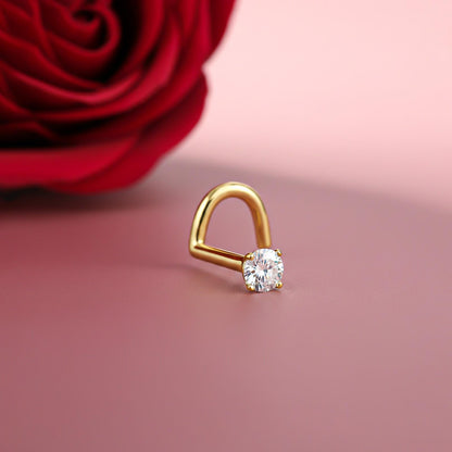 Golden Solitaire Round Nose Stud (pack of 2)