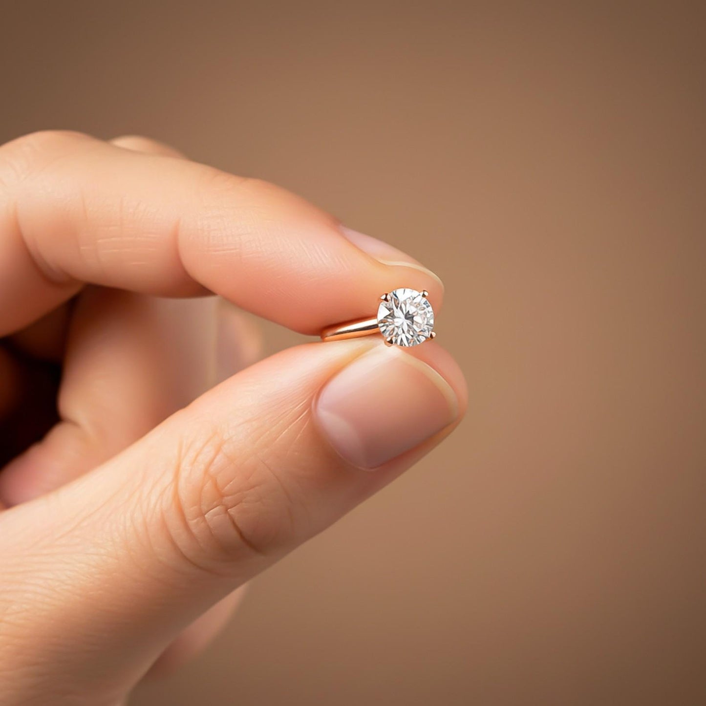 Rose Gold Cubic Zircon Nose Ring (pack of 2)
