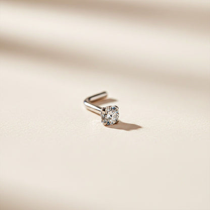 Silver Cubic Zircon Nose Stud (pack of 2)