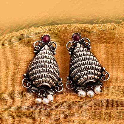 Oxidized Silver Earrings Women,