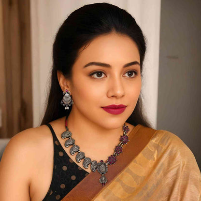 Oxidized Silver Earrings Women,