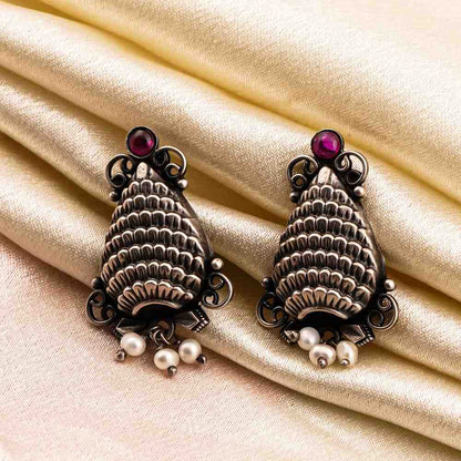 Oxidized Silver Earrings Women,