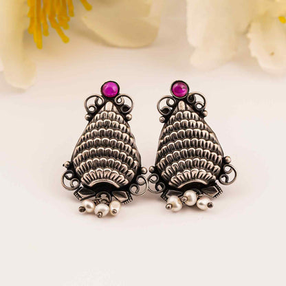 Oxidized Silver Earrings Women,